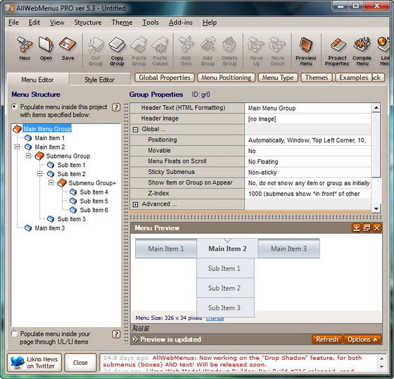 AllWebMenus Pro 5.3 Build 868