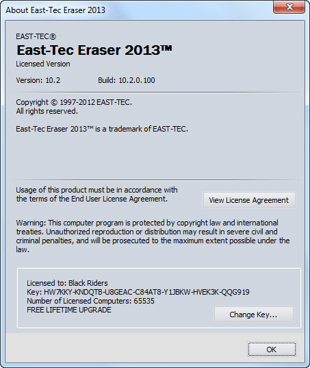 East-Tec Eraser 2013