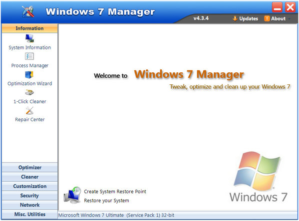 Windows 7 Manager