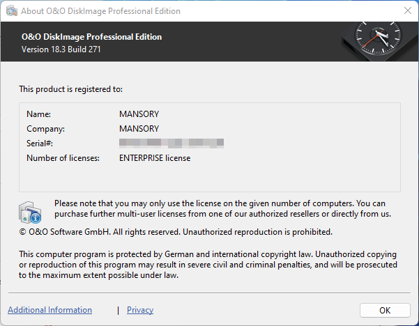 O&O DiskImage Professional / Server 18