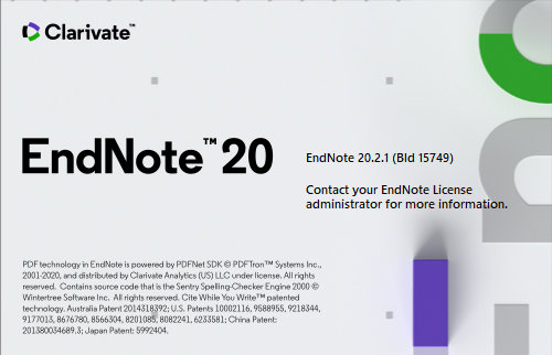 EndNote 20.2.1 Build 15749