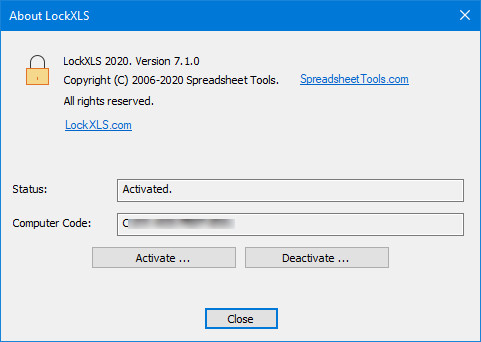 LockXLS 2020 7.1.0