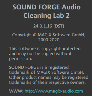 MAGIX SOUND FORGE Audio Cleaning Lab 24.0.1.16