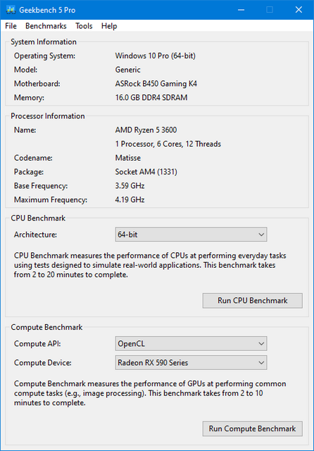 Geekbench 5.0.2 Pro