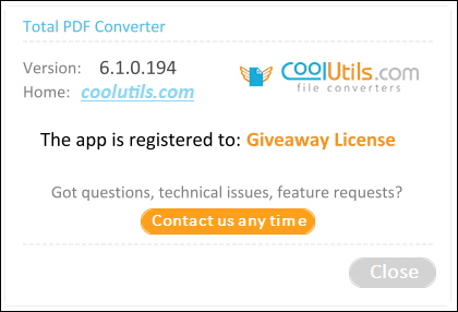 Coolutils Total PDF Converter 6.1.0.194