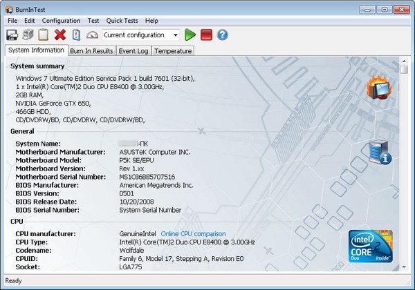 PassMark BurnInTest Pro