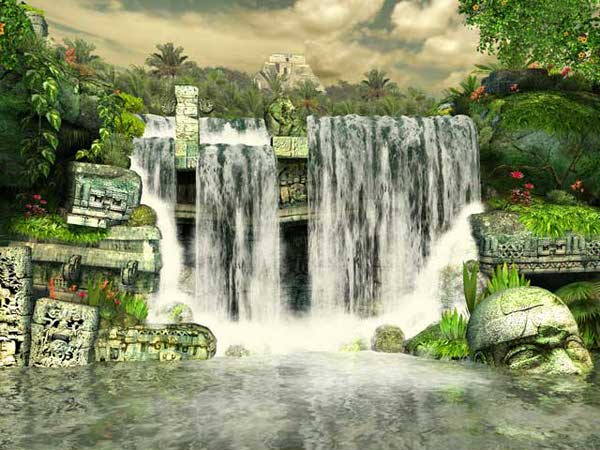 Mayan Waterfall 3D Screensaver