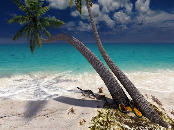 Sandy Beach 3D Screensaver