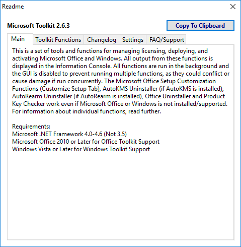 Microsoft Toolkit 2.6.3 Stable