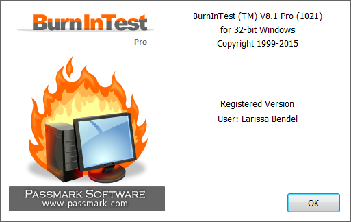 PassMark BurnInTest Pro 8.1 Build 1021