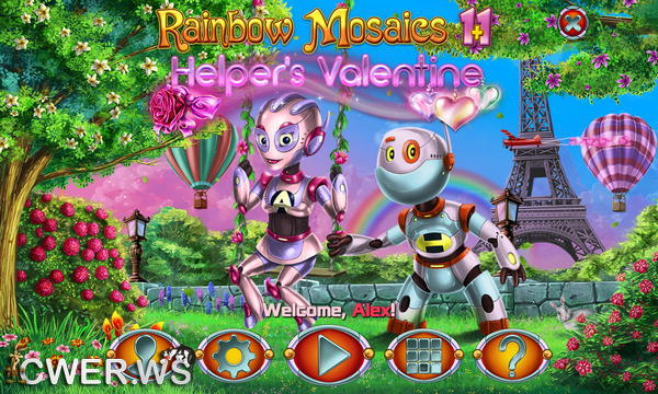 скриншот игры Rainbow Mosaics 11: Helper's Valentine