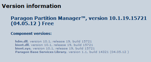 Paragon Partition Manager 