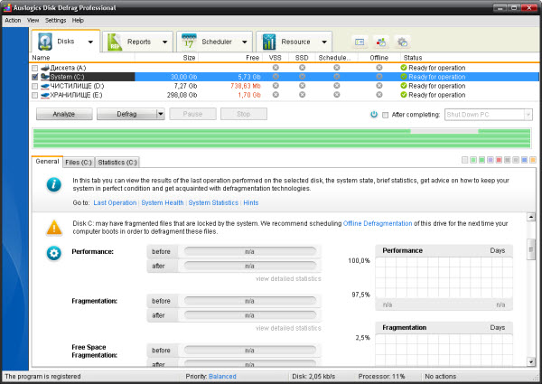 Auslogics Disk Defrag Pro