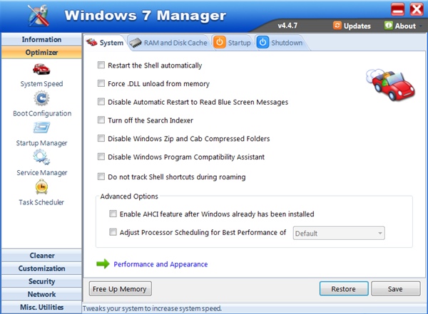 Windows 7 Manager