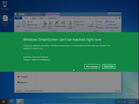 Windows 8 SmartScreen