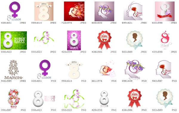 Коллекция открыток к 8 марта1