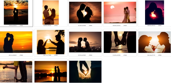 Влюбленные люди на закате1