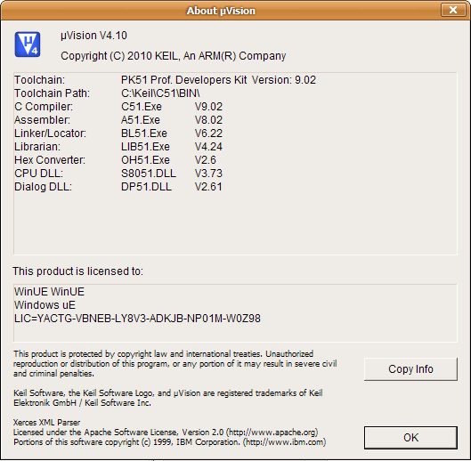 Portable Keil µVision v4.10 (компилятор C51 v9.02)