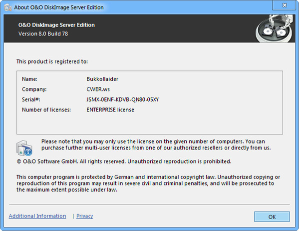 O&O DiskImage Server Edition 8.0 Build 78