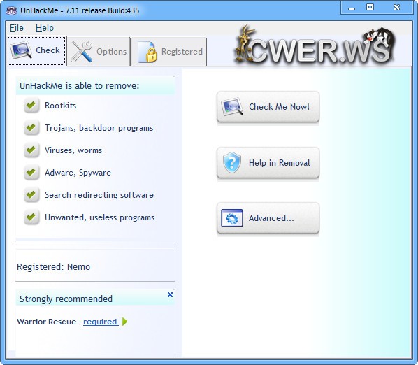 UnHackMe 7.11 Build 435