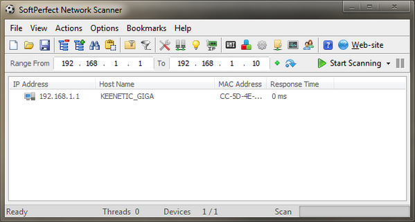 SoftPerfect Network Scanner 5